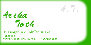 arika toth business card